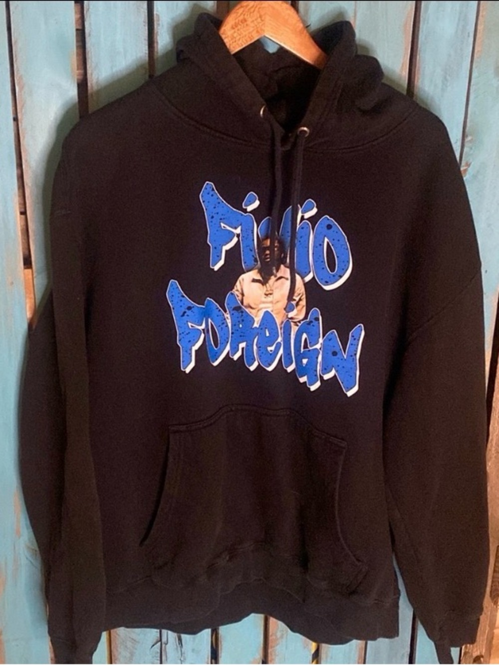 Fivio Foreign pullover hoodie sweatshirt size XXL black blue